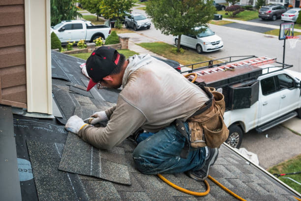 Professional Roofing technician working in Colchester, IL